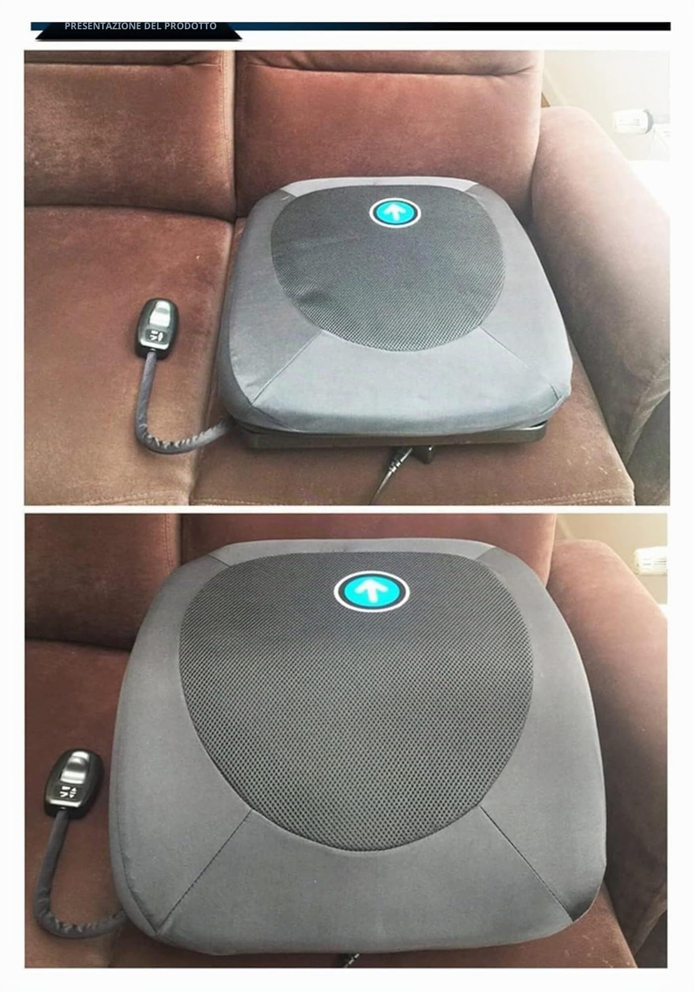 Cuscino Sollevatore Elettrico/Automatico per Anziani - Alzapersona da Divano con Telecomando, Portata 150 kg, Regalo Utile per Nonni