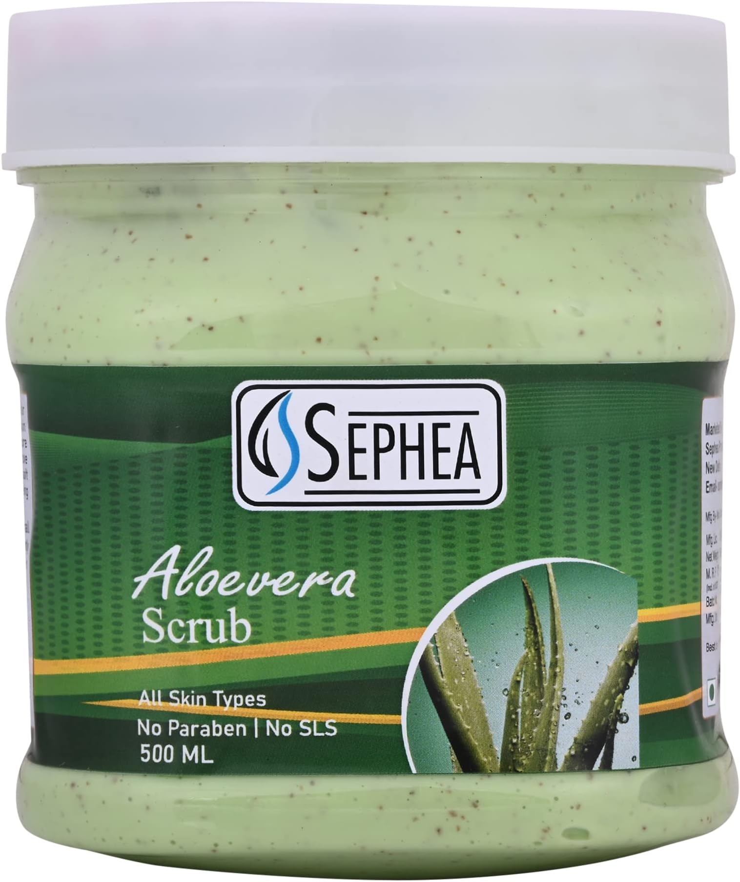 SEPHEA Aloevera Scrub For Face & Body (500g) | All Skin |Cleanser Scrub For Deep Exfoliation | Dead Skin Remover Scrub| Blackhead Remover Scrub