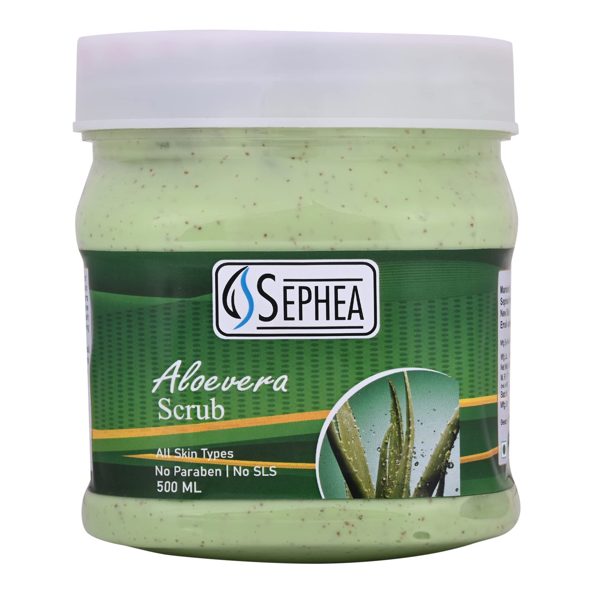 SEPHEA Aloevera Scrub For Face & Body (500g) | All Skin |Cleanser Scrub For Deep Exfoliation | Dead Skin Remover Scrub| Blackhead Remover Scrub