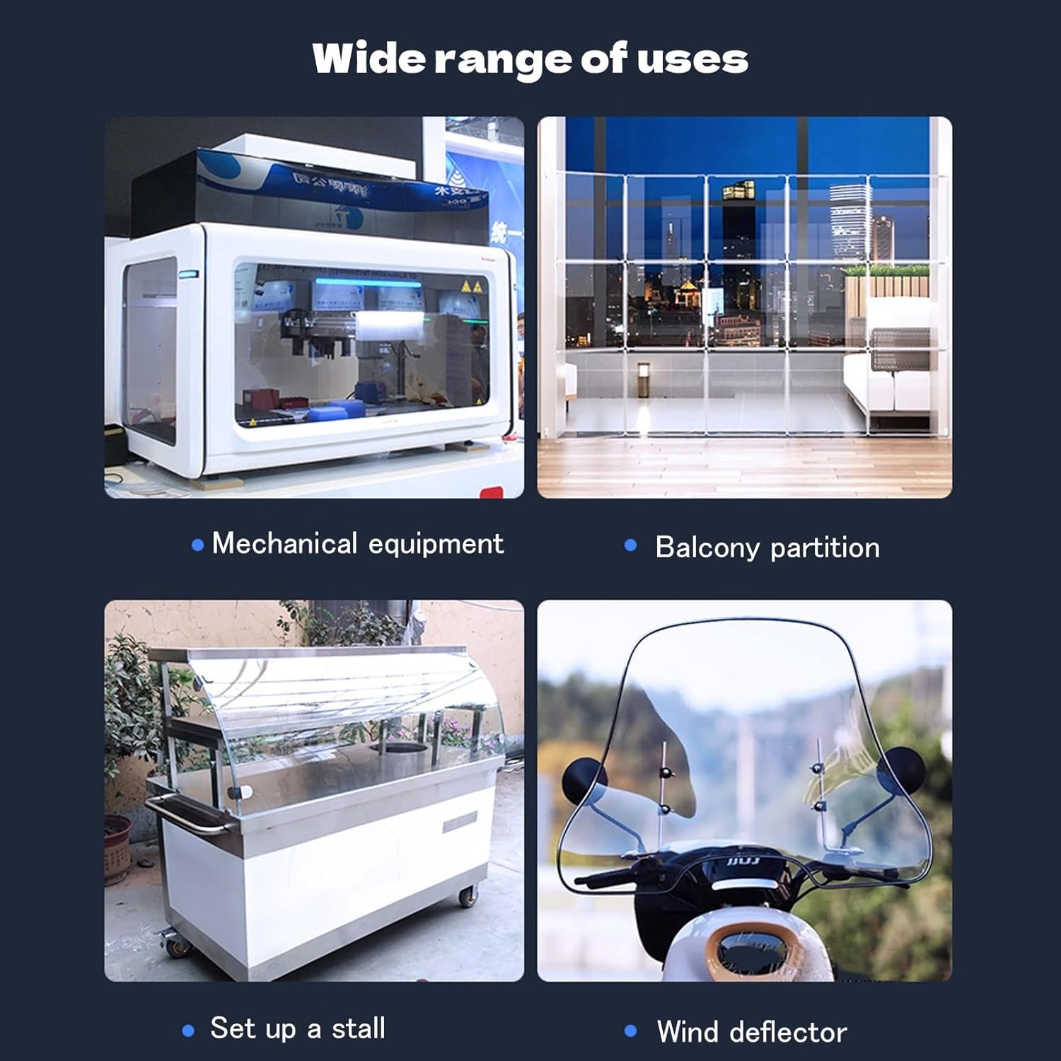 1.5mm Polycarbonate Plastic Sheet Weather-Resistant Roof Panels Transparent Greenhouse Sheets PC Endurance Board for Outdoor Canopy, Easy Cut(0.8x7m)