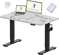 Vista 36 de Flexispot - Escritorio eléctrico de pie, soporte para computadora para oficina en casa, mesa de trabajo de altura ajustable Arce