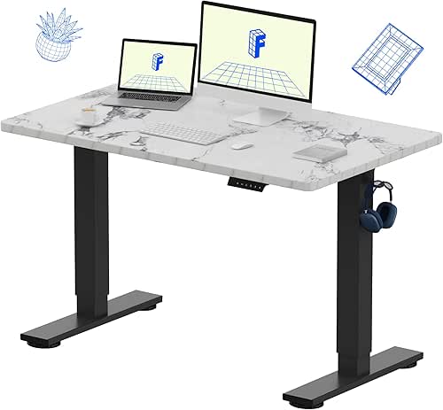 FLEXISPOT EN1 One-Piece Standing Desk with 1-Inch Thick Desktop, 48"x30"