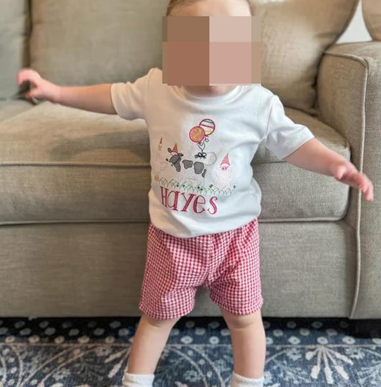 Karuedoo Toddler Baby Boy Girl Shorts Gingham Plaid/Seersucker Shorts Summer Casual Elastic Waist Shorts Pants Bottoms - Image 2