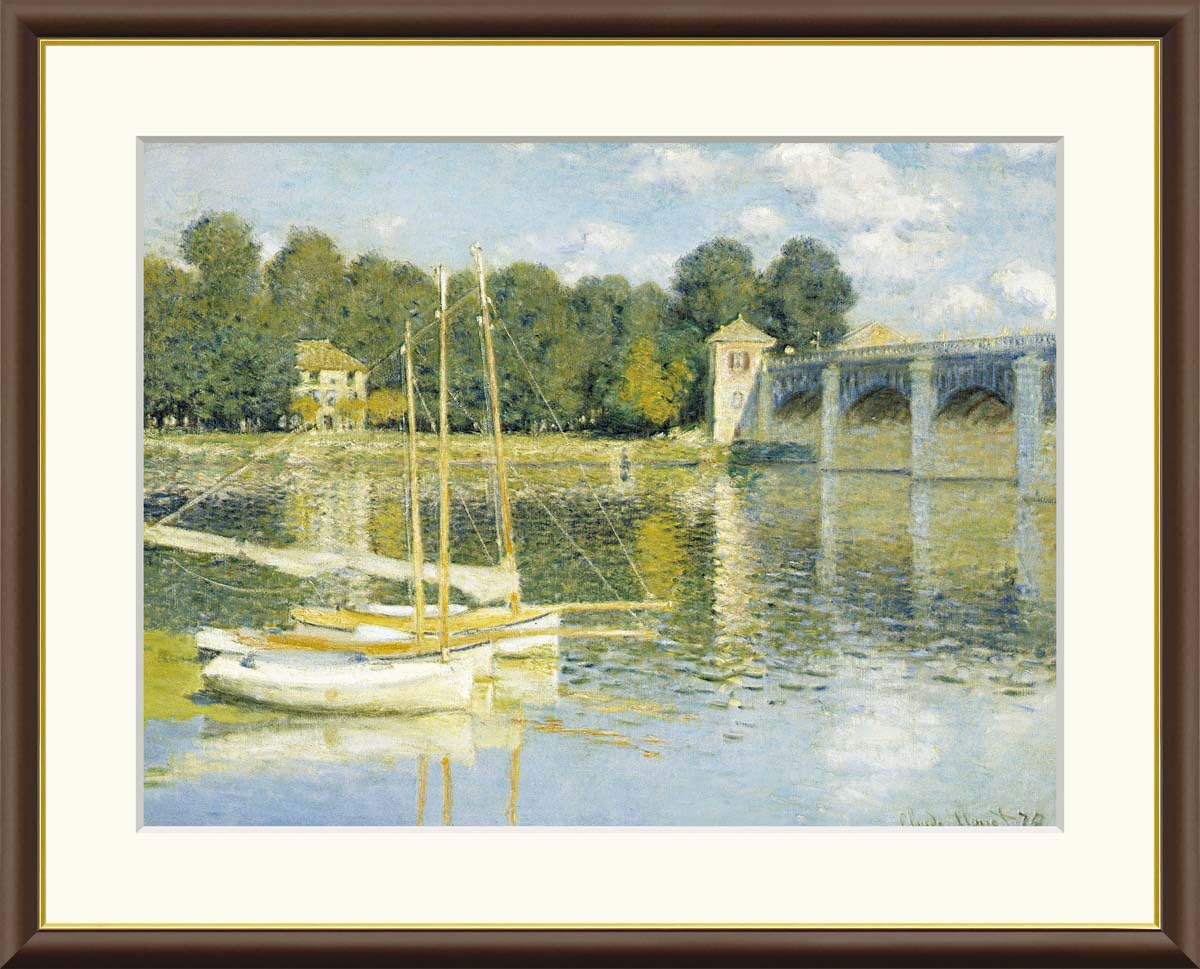 Amazon.co.jp: モネ アルジャントゥイユの橋 【F4】 絵画 （紐・フック