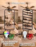 ILC E17 Intermediate Base LED Light Bulbs (40w Equivalent) 5W, Color Changing RGB, 2700K Warm White, 12 Colors 2 Modes Timing with Remote Control (4 Pack)