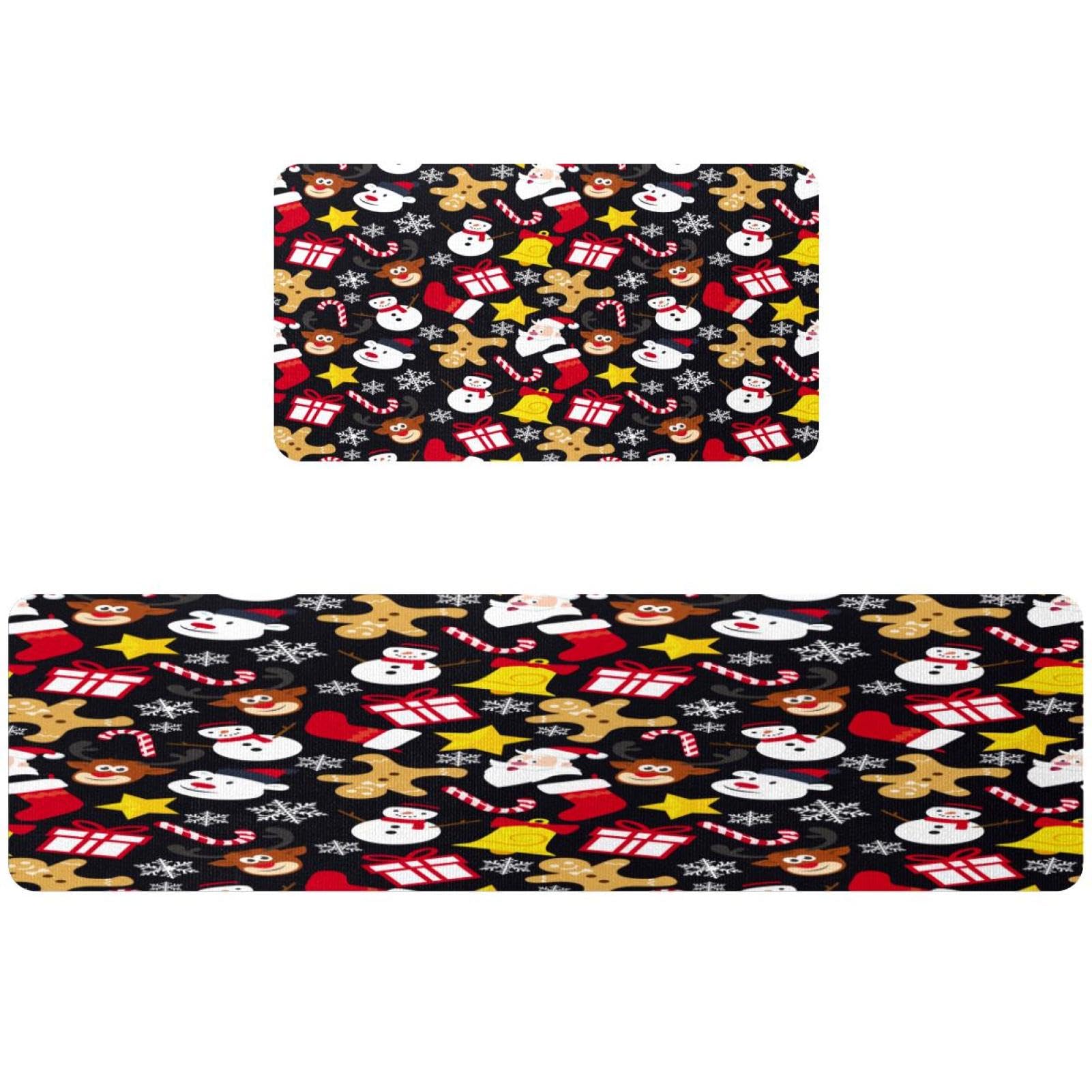 Tapis de cuisine de Noël lavables pour éviter les glissades et protéger les sols sales