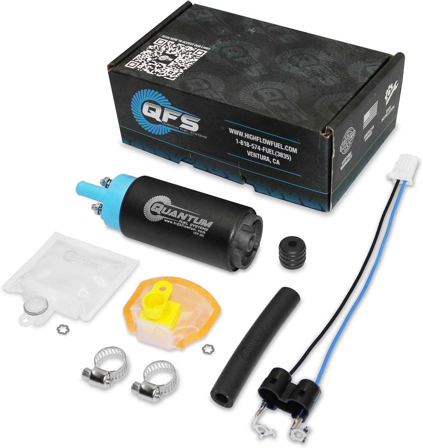 QFS Fuel Pump for 1997-2007 Suzuki V-Twin Street/Sport Models, Replaces 15100-35F30, 15100-02FB0 & 15100-02F00, Restores OE Performance