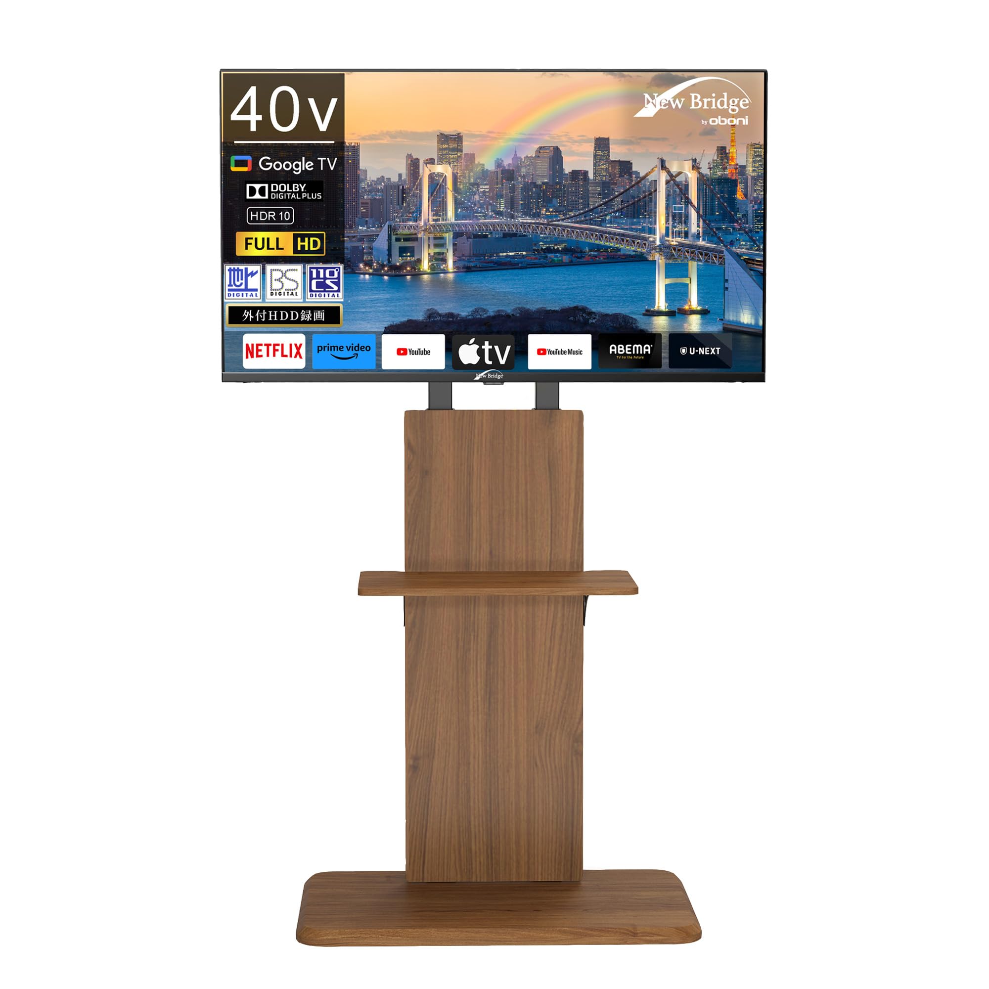 Amazon | NewBridge 40V型 スマートテレビ テレビスタンド セット 壁 