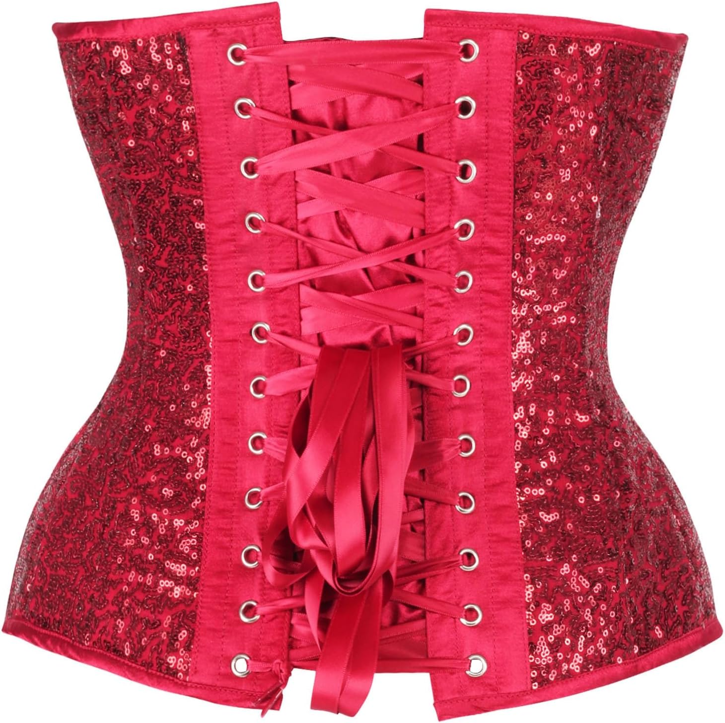 Daisy corsets Women's Daisy Corsets Womens 2 Pc Sequin Steel Boned Corset & Skirt Set Dress - Plus Size