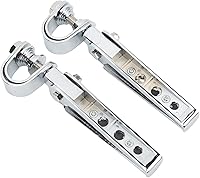 Vista 6 de Estriberas Abrazadera en U, mini estriberas para bicicleta, protector de motor, reposapiés para motocicleta, bicicleta de calle con barra de choque