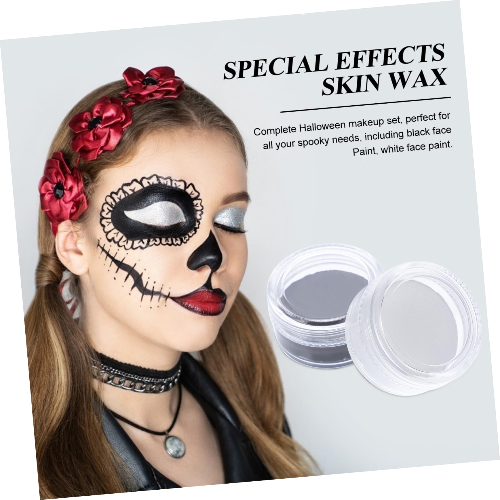 Beavorty 8piezas Facial De Halloween De Maquillaje Especiales Cera Facial Mate Para Cosplay y De Aplicar y Limpiar