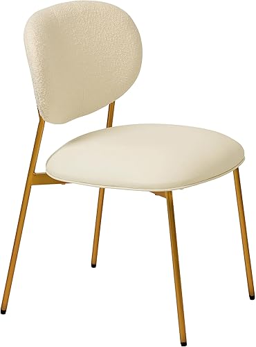 Tov Furniture McKenzie - Silla de comedor apilable de cuero vegano negro - Juego de 2