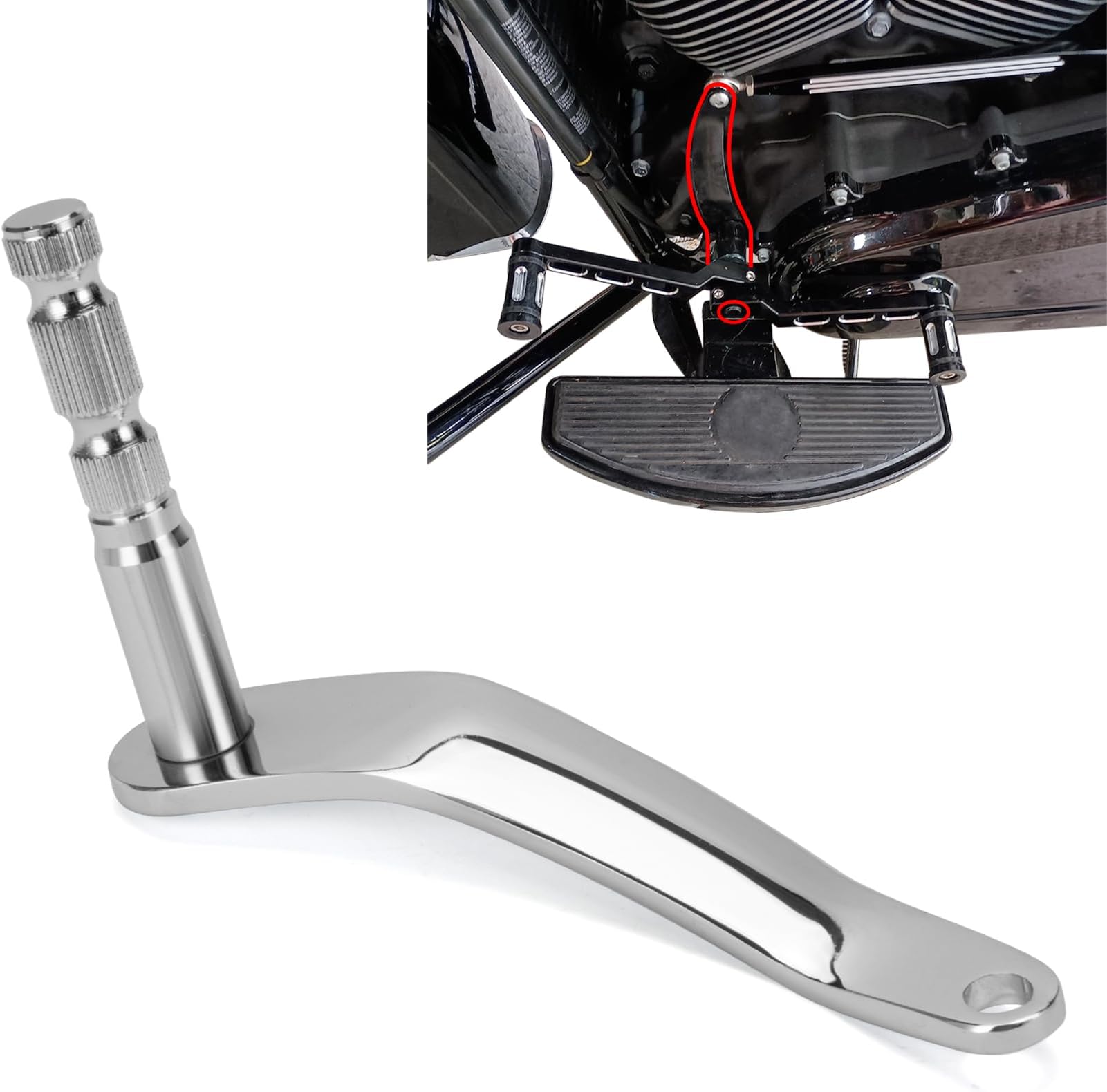 Dreamseek Motorcycle Heel Toe Gear Shift Lever + Shift Peg for Harley Sportster 1200