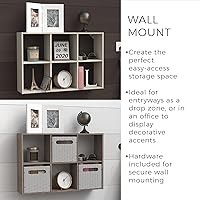 Vista 6 de ClosetMaid Mini 6-Cube Desktop or Wall Mount Organizer, Weathered Teak