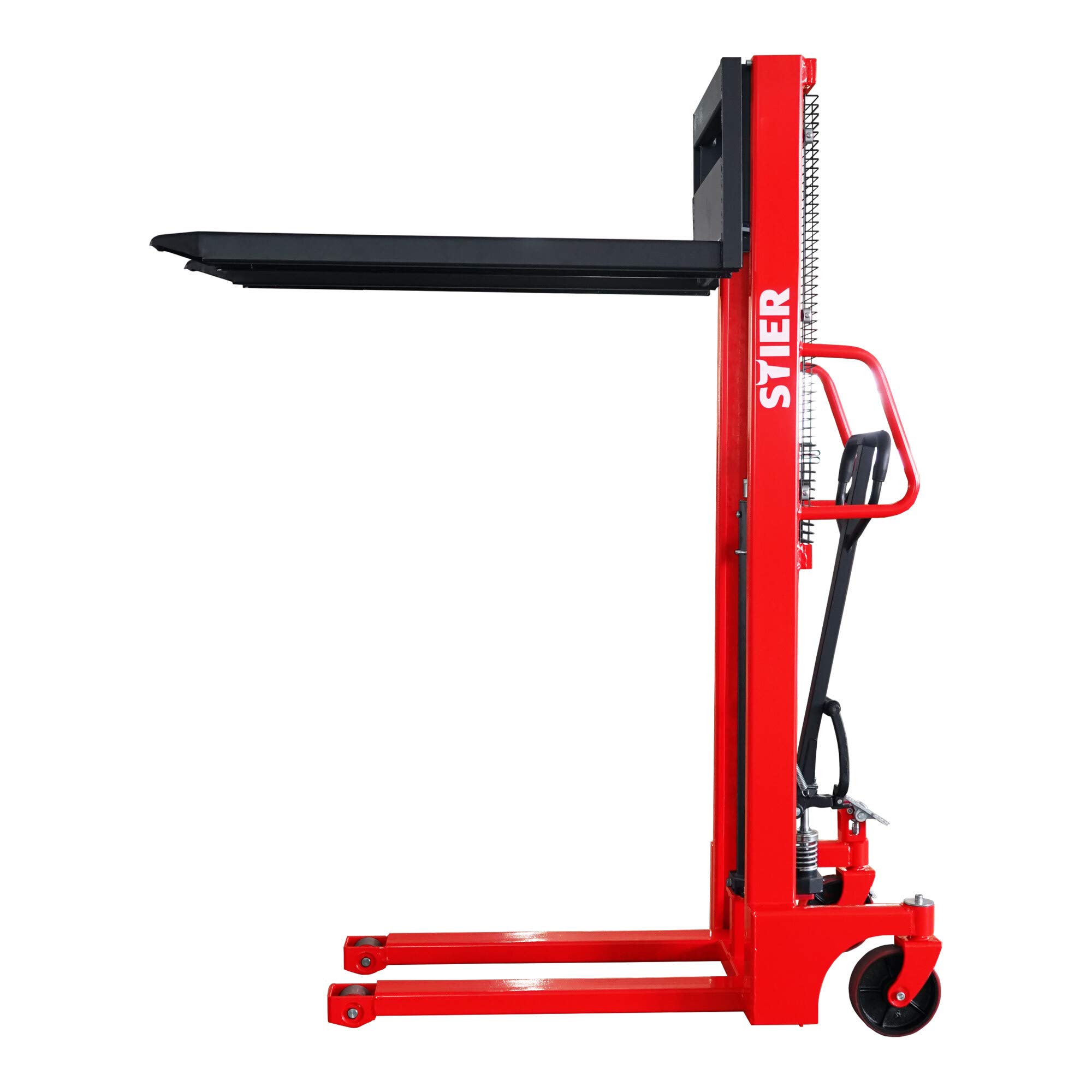 Gerbeur hydraulique STIER 1 000 kg, Hauteur de levée 1 600 mm avec mât Simple