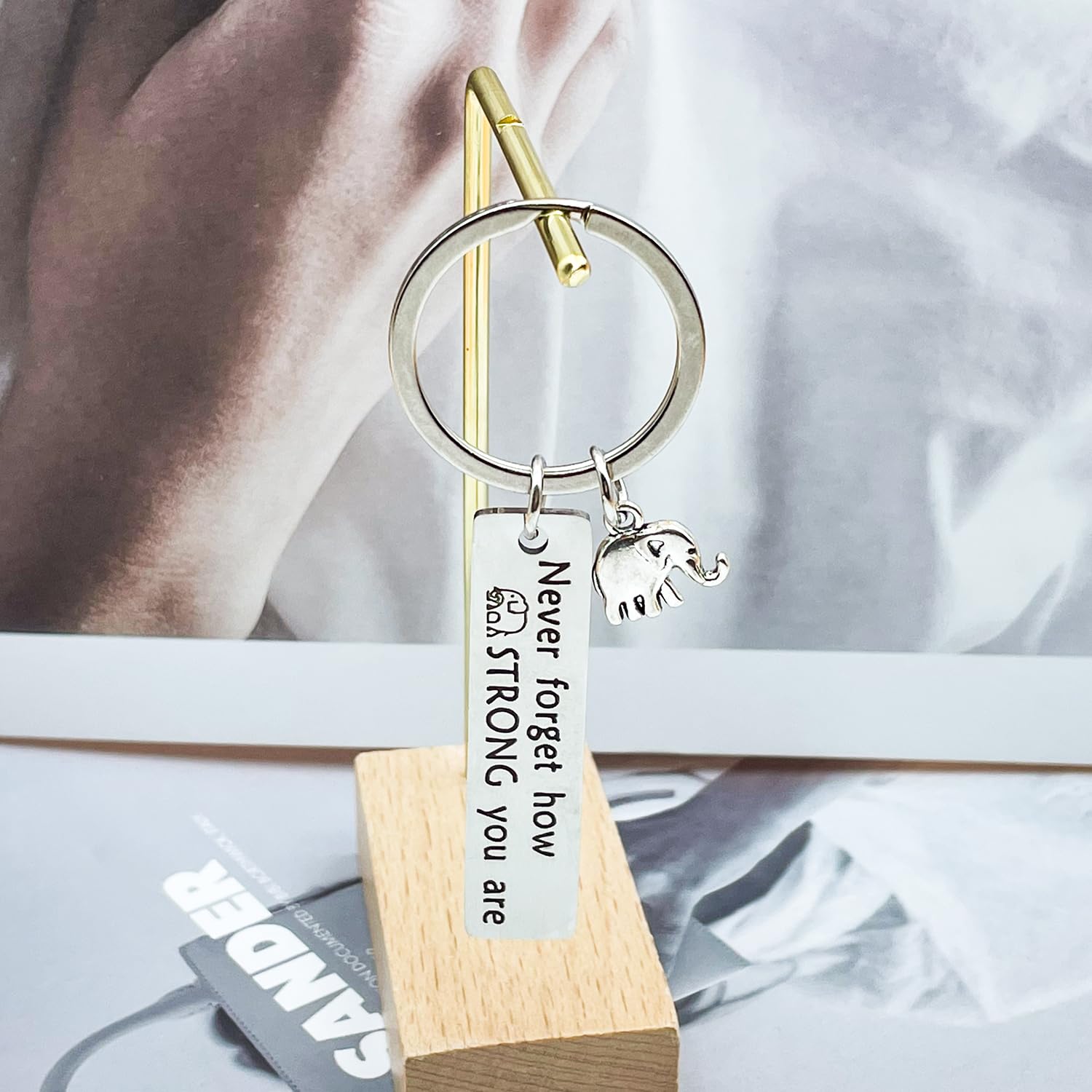 Elephant Gifts For Women Friends Small Inspirational Elephant Keychain Encouragement Gifts For Women Birthday Uplifting Gift Jewelry Christmas Gift Ideas