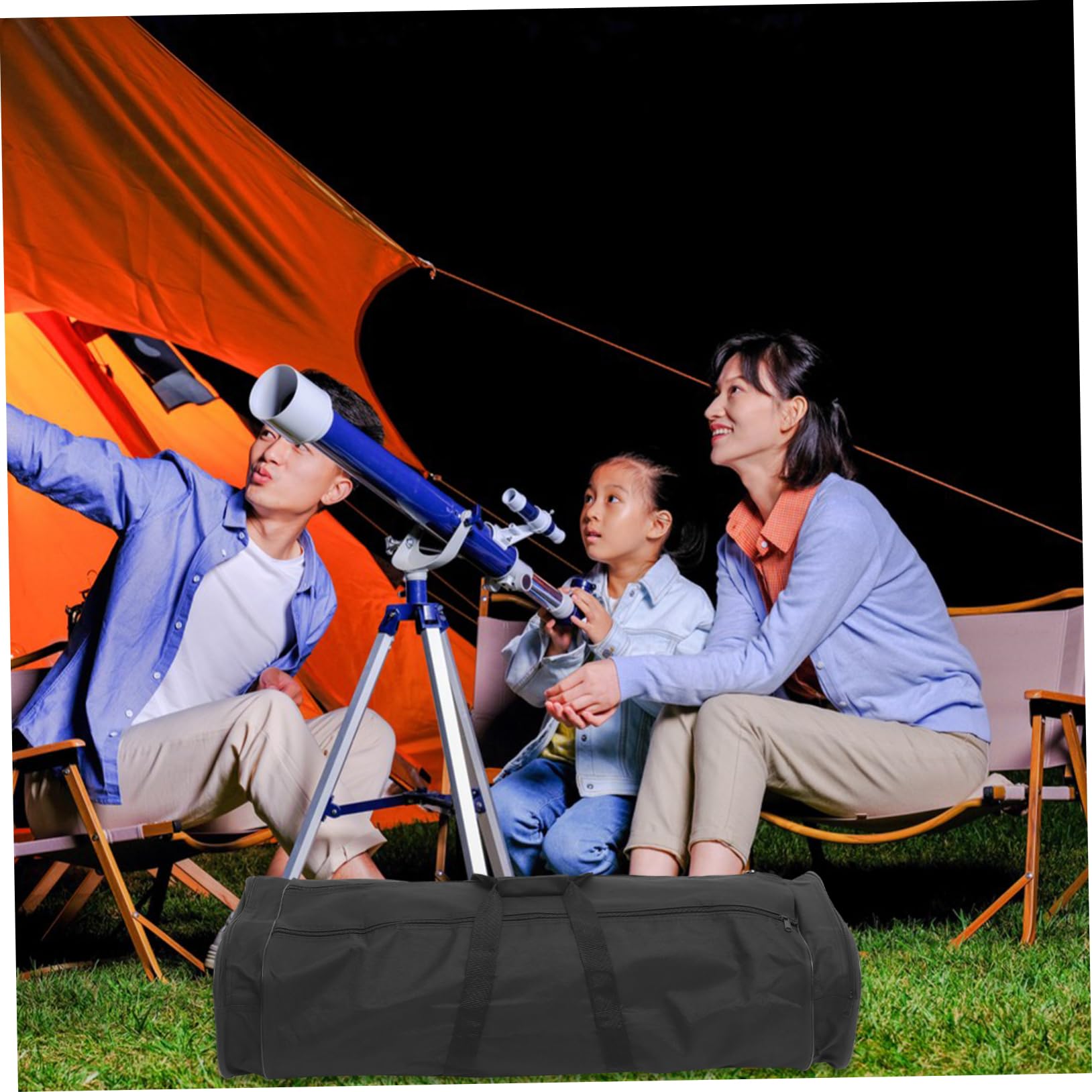 Borsa per Telescopio in Nylon Nero, Custodia Protettiva Portatile per Uso Outdoor, Trasporto a Mano e Design Semplice