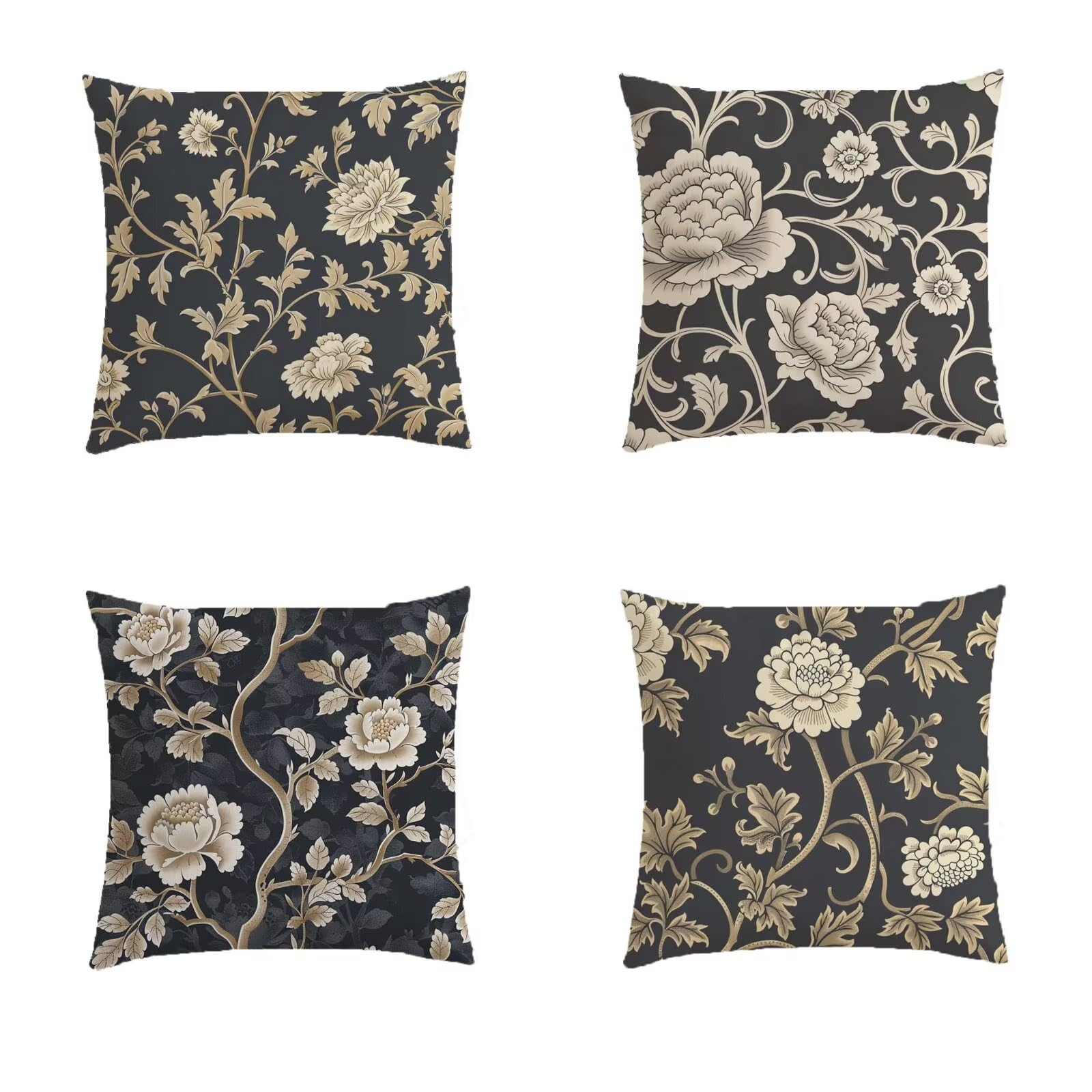 Housse coussin imperméable 45x45cm lot de 4 carrées pour canapé extérieur