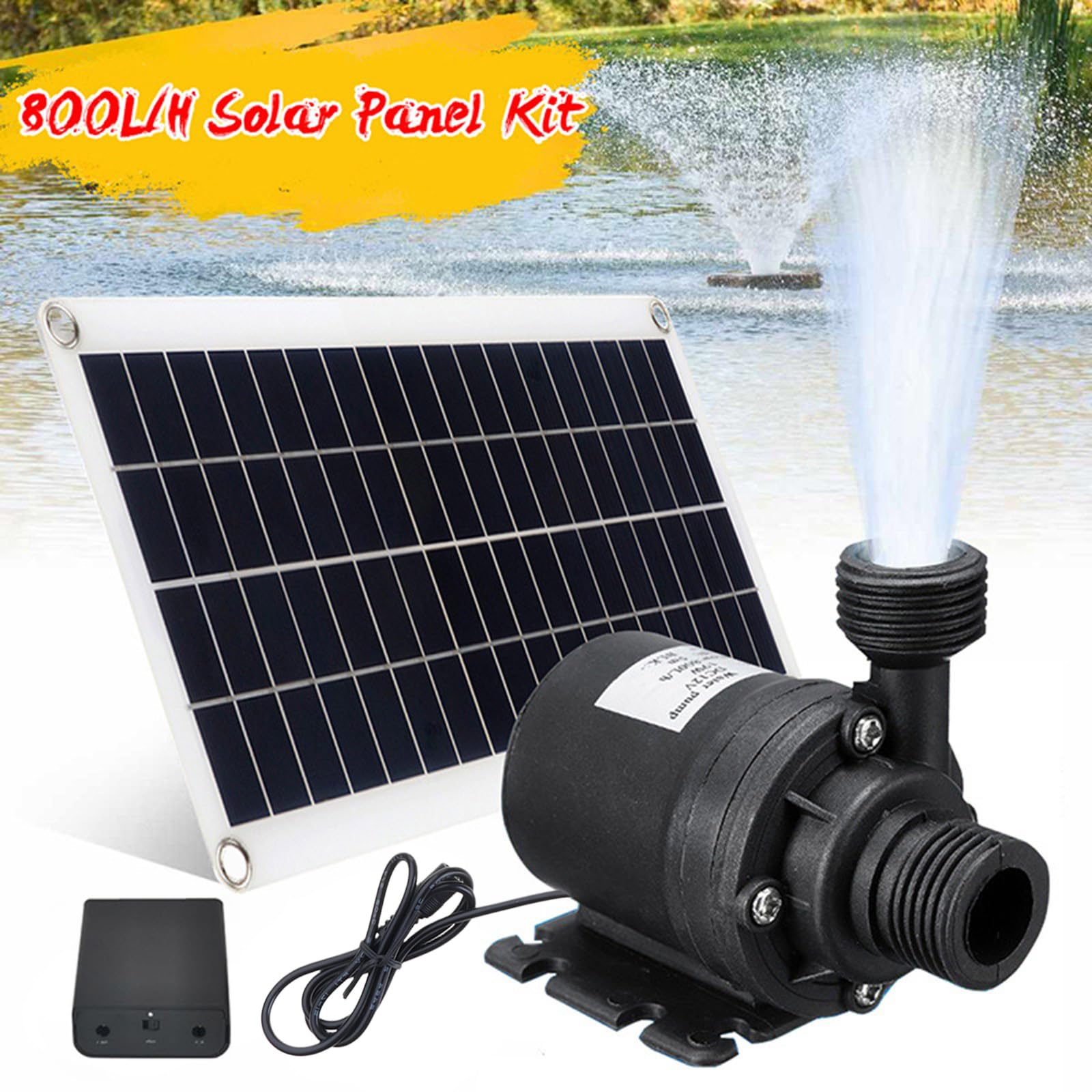 Pratica testa della pompa dell'acqua solare 100 W pannello solare basso design accessorio per laghetti di pesce cascate idroponica Power Pond