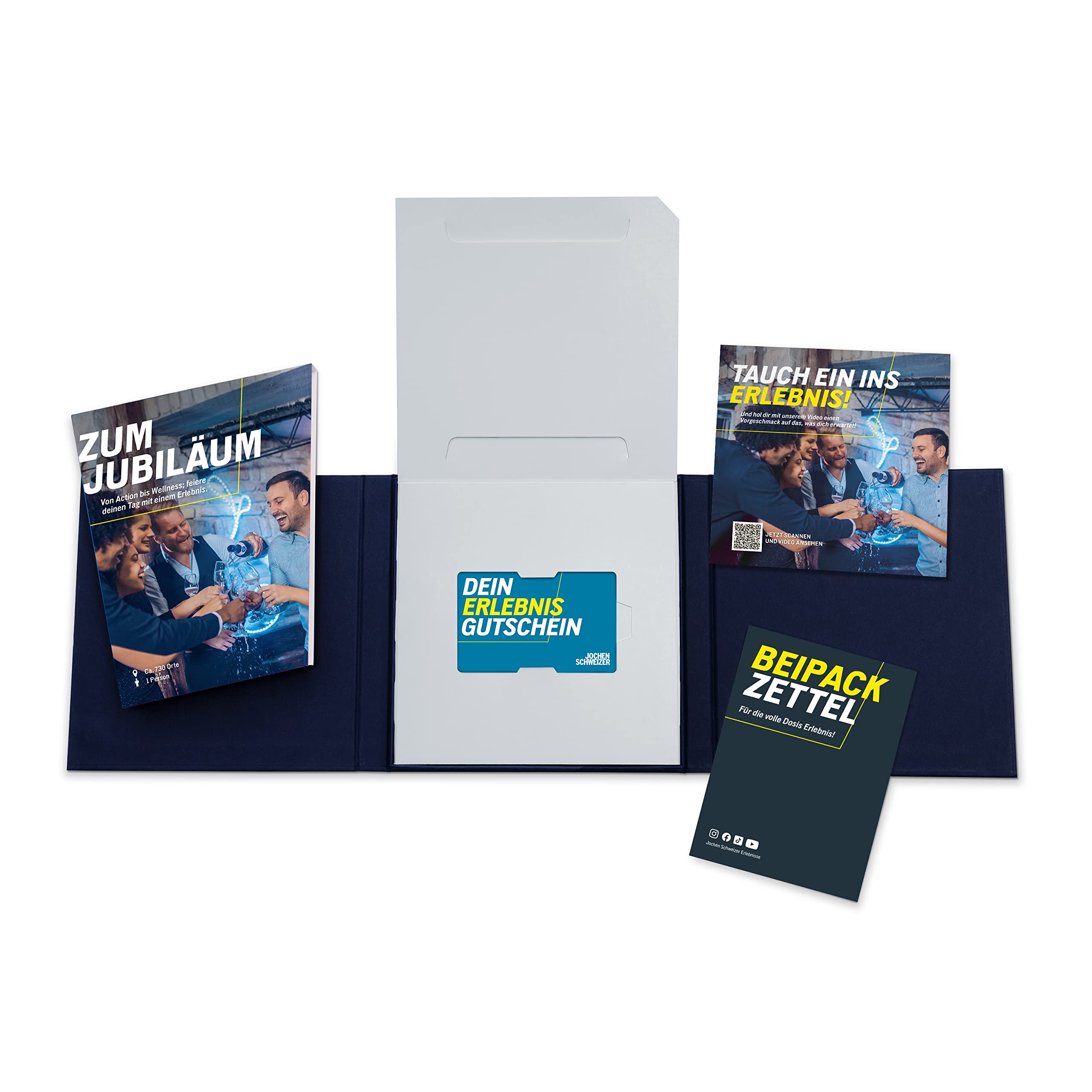 JOCHEN SCHWEIZER Geschenkbox zum Jubiläum | Erlebnis-Geschenk für 1 Person, freie Erlebnis-Auswahl an ca. 1100 Orten