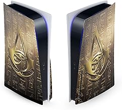 Head Case Designs Officially Licensed Assassin's Creed Logo 3D Heiroglyphics Origins Graphics Vinyl Faceplate Sticker Gaming Skin Decal Compatible with Sony Playstation 5 PS5 Disc Edition Console
