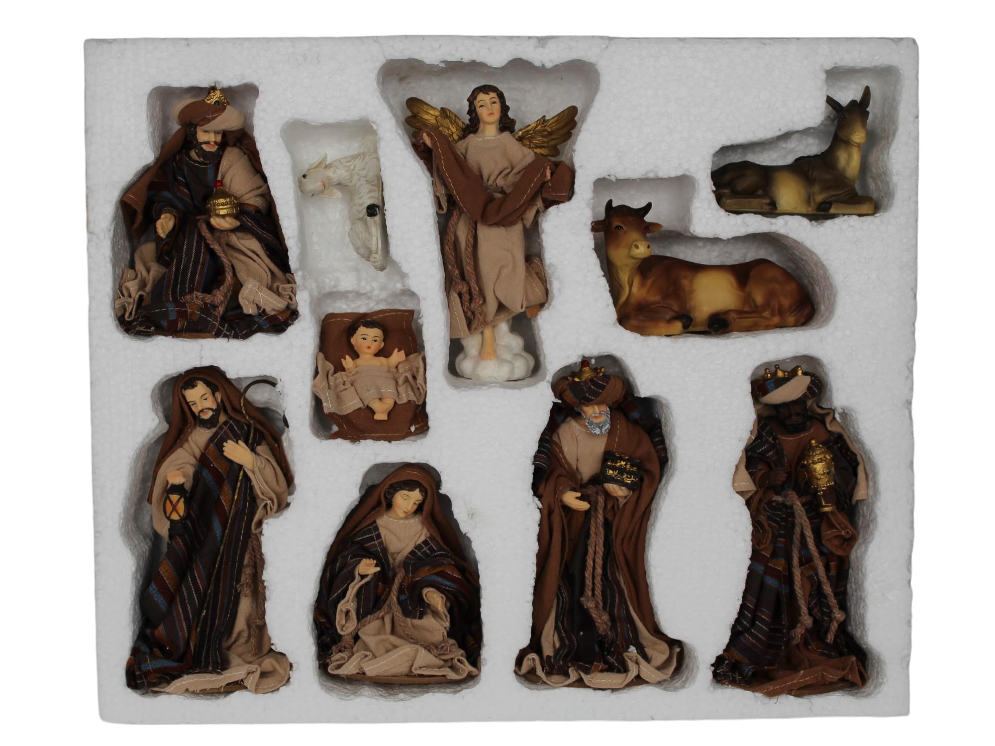 ZICOM Ankleidefigurenset Elijah, Krippenfiguren klassisch ca. 16cm 10-TLG. Polyresin bekleidet