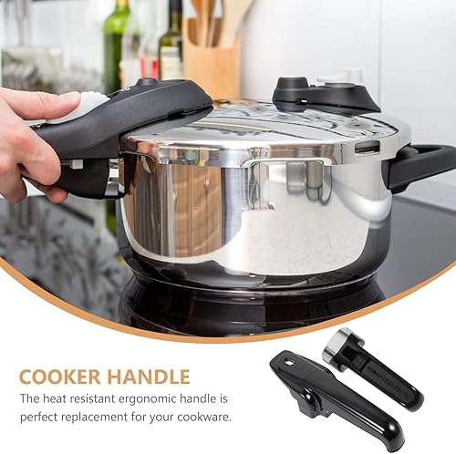 Miniatura 4 de Kichvoe Enlatadora a presión mango de repuesto de utensilios de cocina mango desmontable extraíble para accesorios de cocina, lata negra