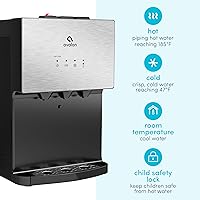 Vista 2 de Avalon A12 - Dispensador de agua sin botellas de sobremesa, 3 temperaturas, autolimpiante, de acero inoxidable