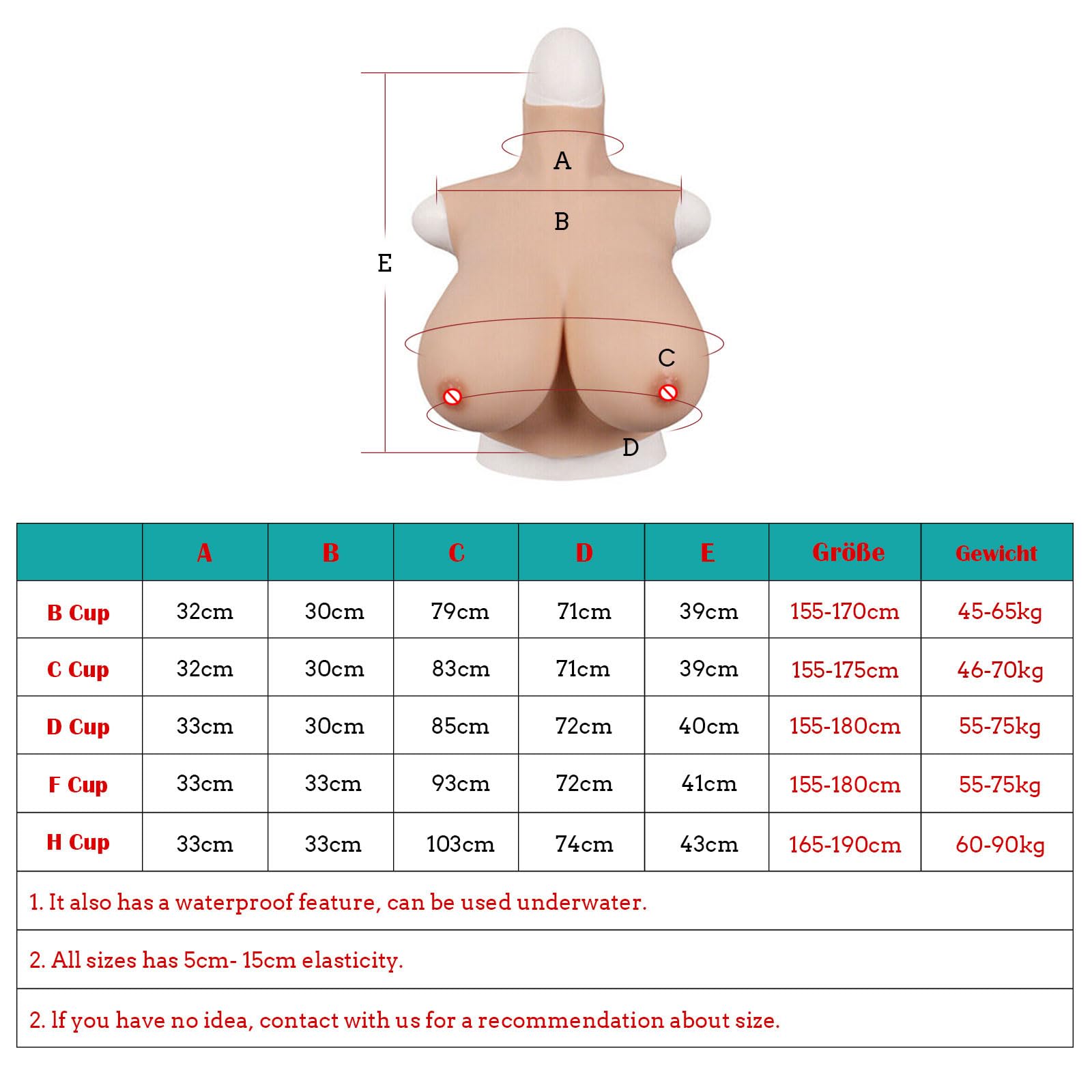 XSWL Silikonowe podkładki na piersi wypełnione żelem silikonowym Fake Breast Enhancers dla crossdresserów transpłciowych mastektomii Cosplay biustonosz