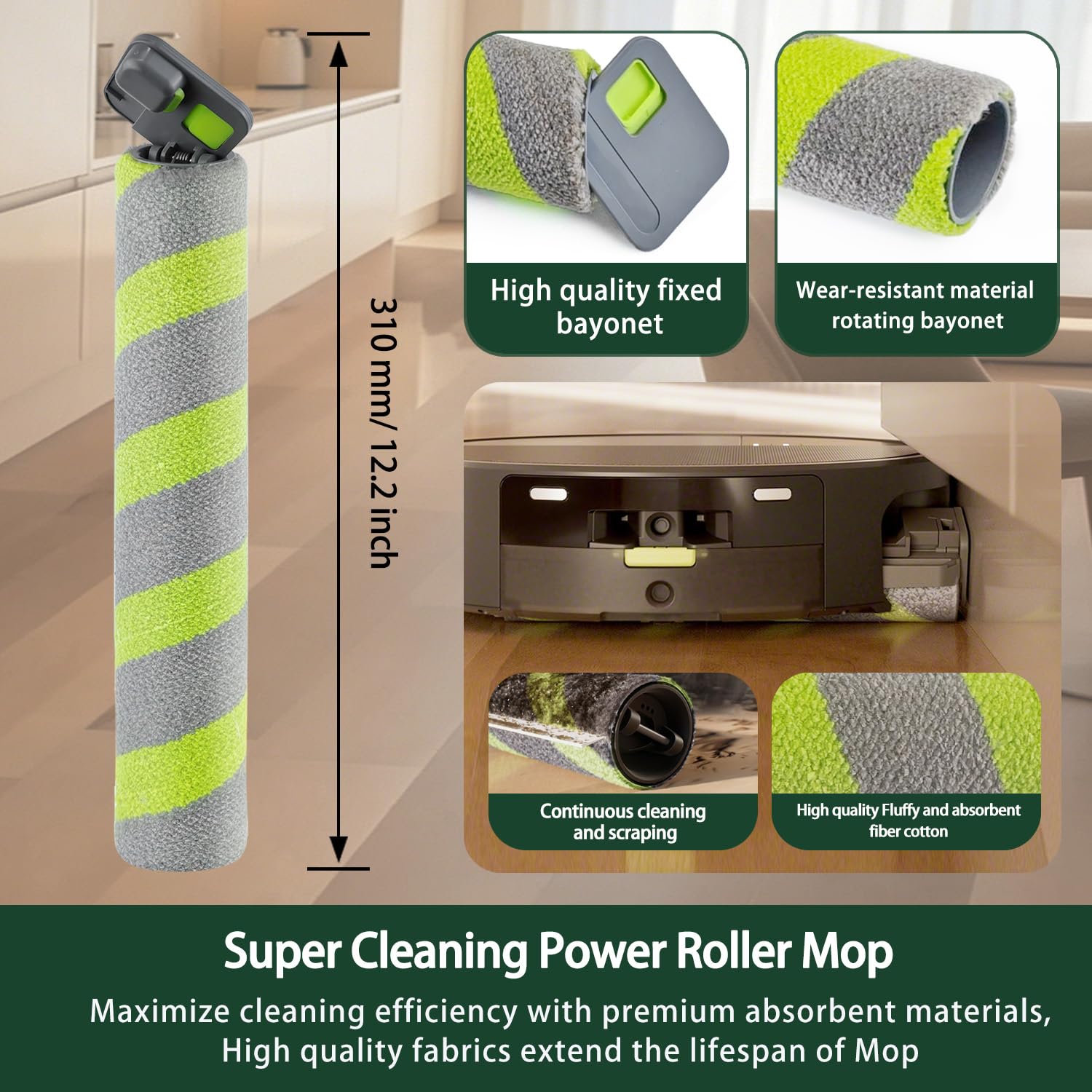 Max 705 Combo - Kit di ricambio compatibile con iRobot Roomba Max 705 Combo/Max 700 Series Combo Robot Aspirapolvere/2 Spazzole Principale/4 Filtri HEPA/3 Roller Mop/6 Spazzole Laterali/6 Sacchetti