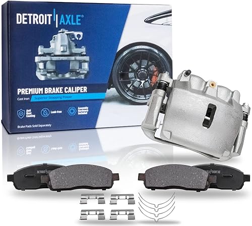 Miniatura 13 de Detroit Axle - Kit de Freno para Ford Focus 2000-2004, Pastillas de Freno Delanteras Cerámicas Traseras Semimetálicas 2001 2002 2003 Reemplazo