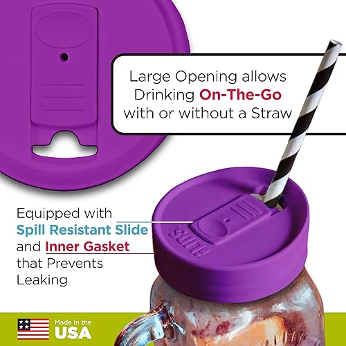 Miniatura 10 de iLIDS Tapa para bebida en Mason Jar , 2 unidades