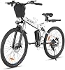 Electric Bike for Adults,GELEISEN Folding Electric Mountain Bike 26 Adults Ebike with 500W350W Motor & Removable 48V36V 10Ah Battery,2520MPH Electric Bicycle with 21 Speed,Double Shock Absorption