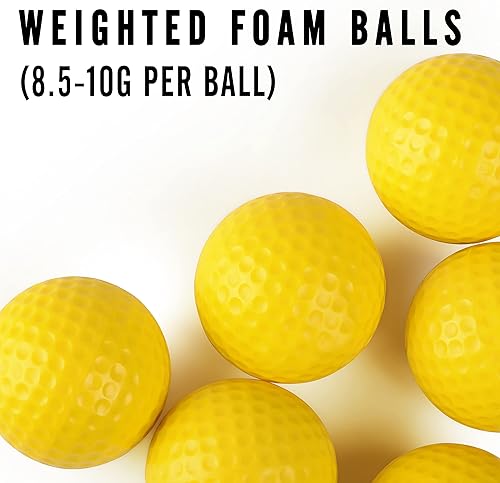 Miniatura 2 de CHAMPKEY Practice - Pelotas de golf de espuma paquete de 16  Pelotas de golf de vuelo limitado  Pelotas de entrenamiento de giro y sensación reales