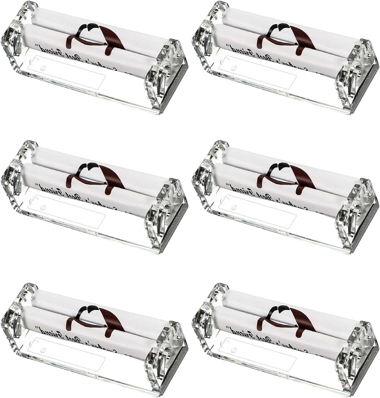 6 Pcs Cigarette Roller Plastic Cigarette Rolling Machine Hand Size Rolling Machine Cigarette Roller 78mm Cigarette Making