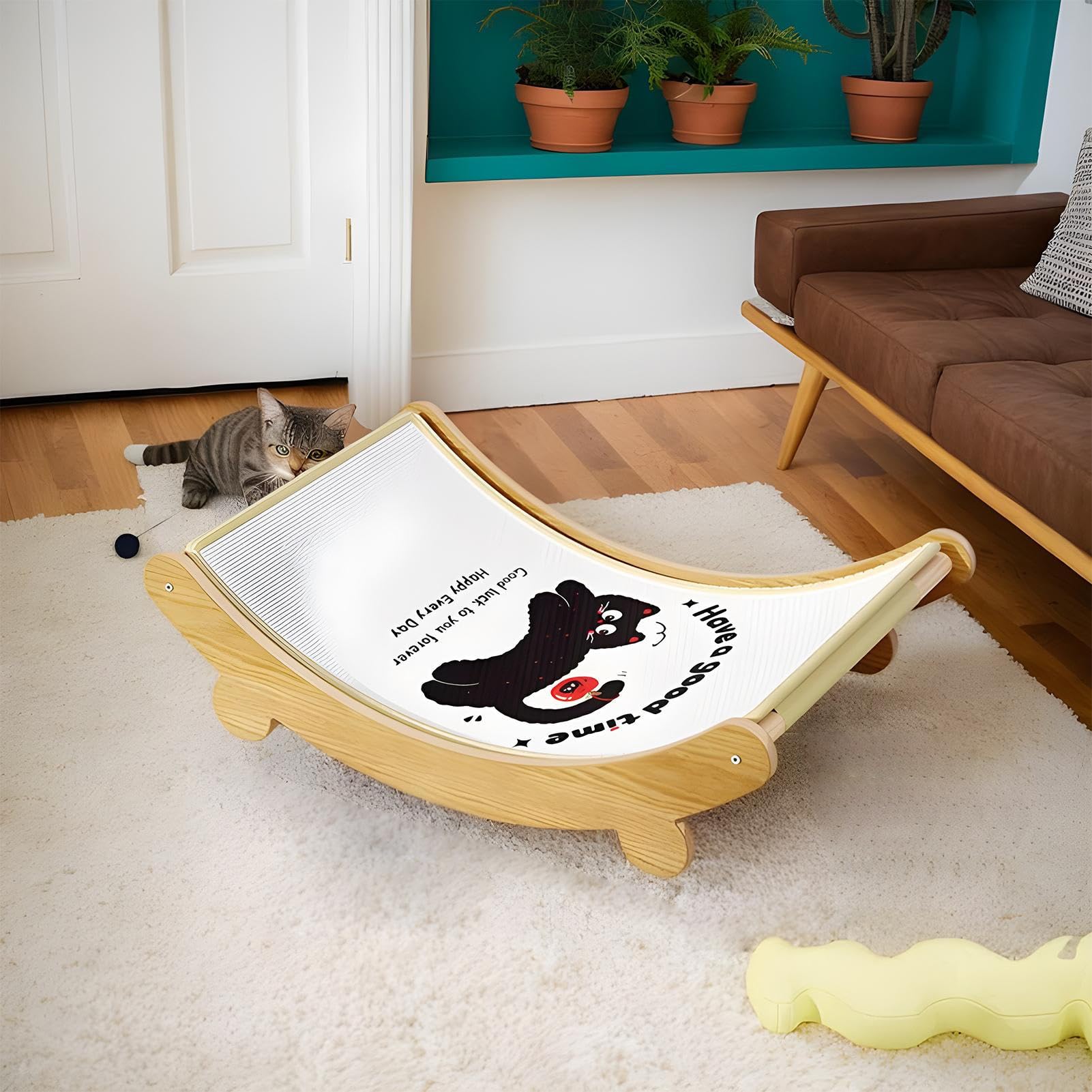 Tapis À Griffer pour Chat | Tapis à Griffes pour Chats d'Intérieur - Jouet Interactif Anti-Griffure pour Chaton pour Aiguiser Griffes d'Intérieur Maison pour Sol Canapé Jeu et Divan