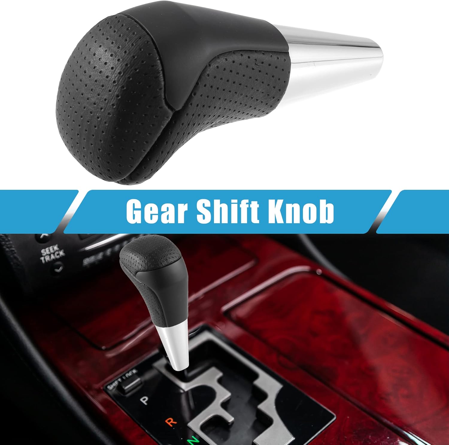 Automatic Gear Stick Shift Knob Gear Shift Knob Stick Shifter for Toyota Land Cruiser 2016-2021 4Runner 2003-2021 Tundra 2008-2021 Black Wood Grain