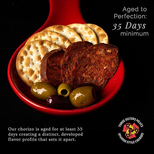 Miniatura 4 de Chorizo curado en seco en rodajas (3 onzas)  Un sabor a chorizo del norte de España  Alimentado con dieta vegetariana, cerdo con chorizo ABF
