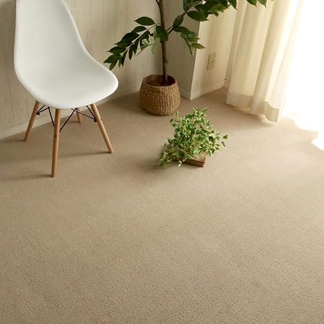 Amazon グラムスタイル カーペット 絨毯 カットできる 床暖対応 江戸間 6畳 ベージュ グラムスタイル ホーム キッチン 通販