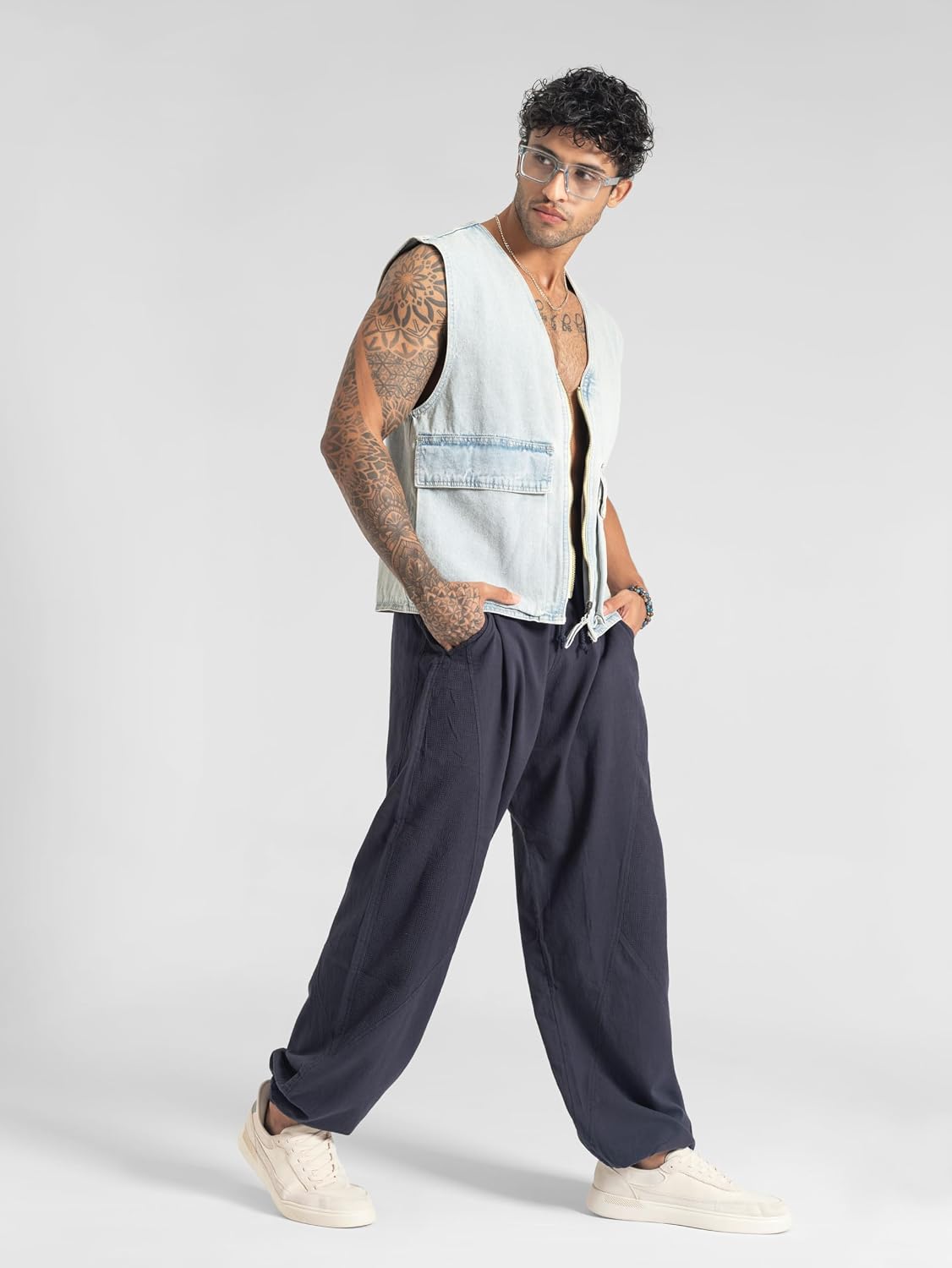 Men’s Cotton Jogger Pants – Lightweight Casual Travel Pants – Fit Drawstring Trousers