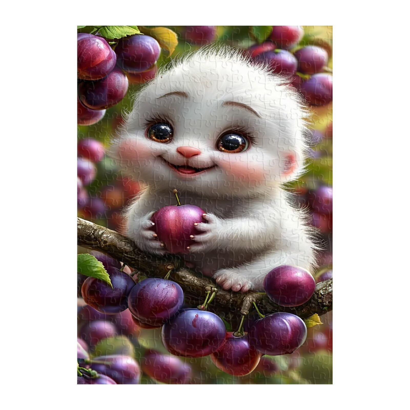 Puzzle 1000 elementów dla dorosłych, owoce, zwierzęta, 75 x 50 cm, trudna gra edukacyjna, prezent dla mężczyzn i kobiet, 1000 elementów, puzzle dla dorosłych