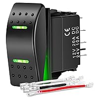 Vista 12 de Panel de Interruptor de Encendido/Apagado Nilight 4 PIN DPST, Interruptores de Palanca Panel 12V 20A, Carcasa de Interruptor de Aluminio Anodizado