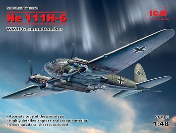 ICM 48262 - He 111H-6, WWII German Bomber - Plastic Military Model Kit - Scale 1:48