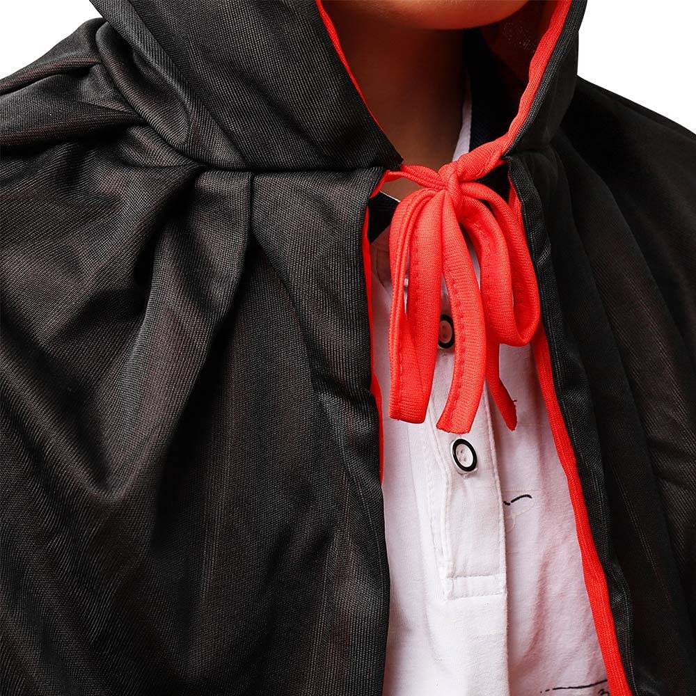 Cape Vampire Rouge Réversible Unisexe Adulte - Cape Magique Latex Pour Halloween - Déguisement Démon Fête - Polyvalent Automne Hiver