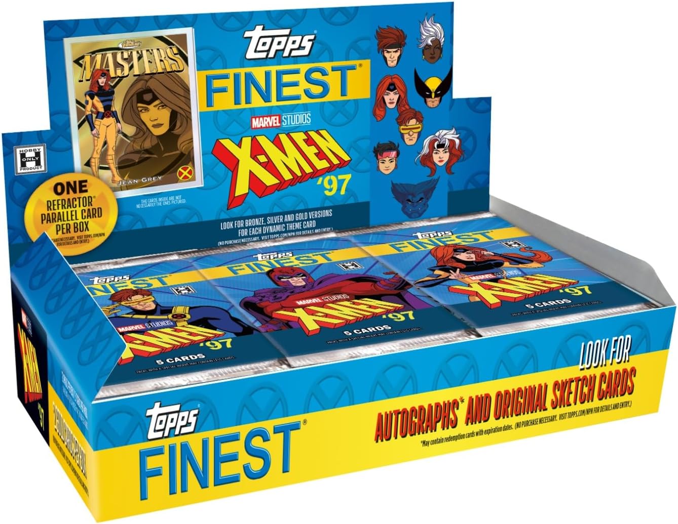 2025 Topps Finest Marvel X-Men '97 Trading Cards Hobby Box