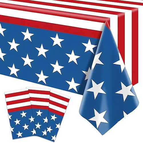 Miniatura 19 de 3 piezas de mantel de 54 x 108 pulgadas para fiesta del Cinco de Mayo - patrones de rayas coloridas mexicanas, mantel de plástico rectangular