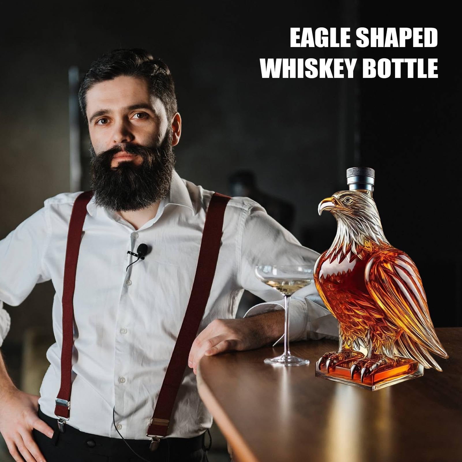 Decantador De Whisky, Botella En Forma De Águila, Contenedor De Licor Para Coleccionistas Hombres Degustación De Vino Tinto Cerveza Eventos Día Del Padre Apasionados