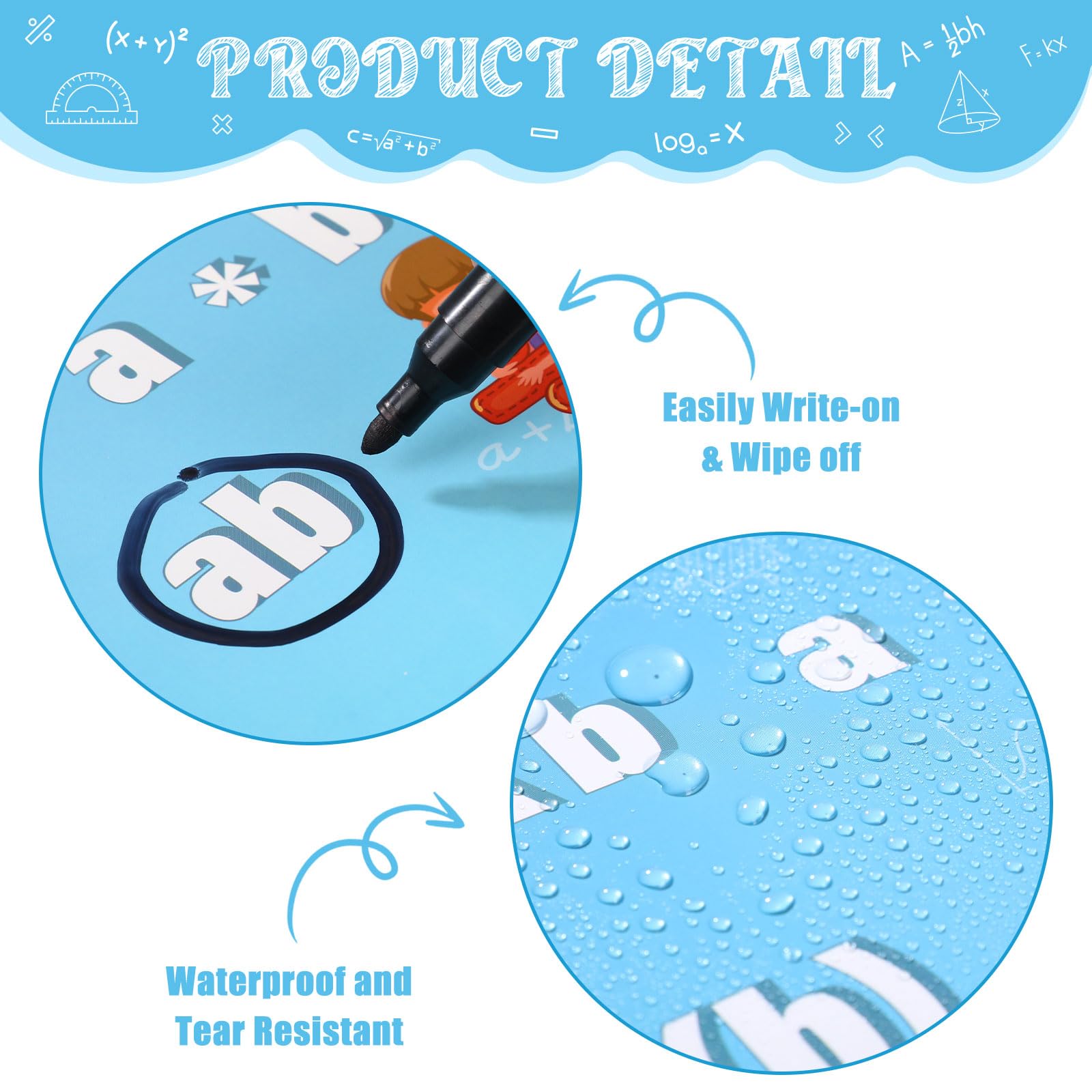 Treela 13 Pcs Educational Math Posters Math Bulletin Board Set Invisible Mathematics Concept Posters Math Symbol Classroom Decorations for Elementary Middle School Wall Teachers Supplies - Image 3