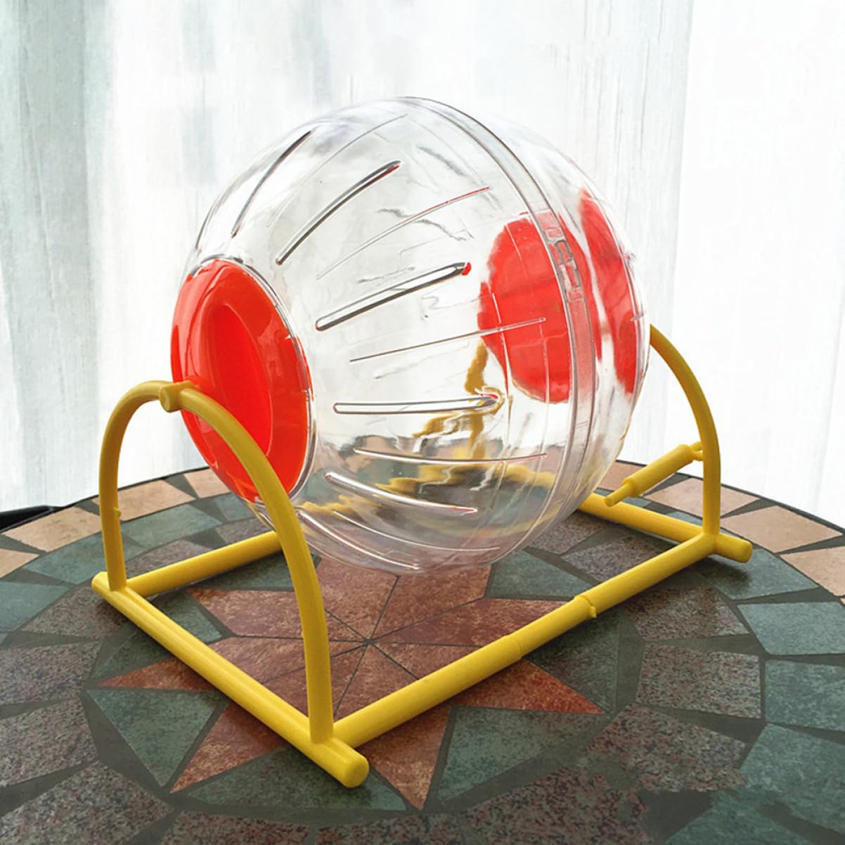 Happyyami 2stücke Hamster Spielzeug Mit Bracket Und Laufball Für Kleine Haustiere Wie Hamster Und Meerschweinchen Rutschfestes Design Für Sicheres Laufen Fördert Bewegung Und Gesundheit