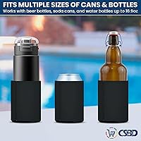 Vista 6 de CSBD - Aisladores de latas de color negro para fiestas, cerveza y soda, 12 paquetes, 25 paquetes, 50 paquetes, para, bodas, fiestas, eventos